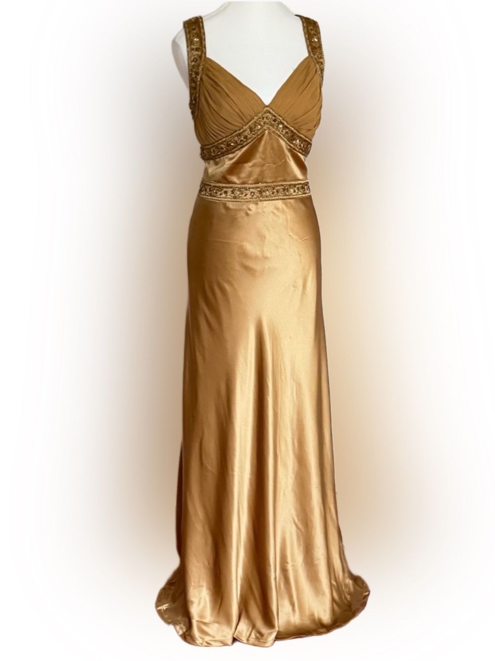 %100 Silk Gold Gown
